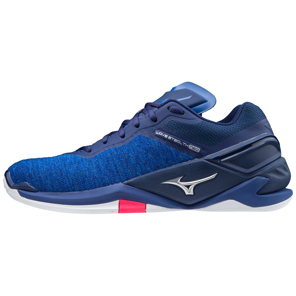 Womens Mizuno Wave Stealth Neo Badminton Shoes Blue/Silver/Pink Philippines (DQGYNR192)